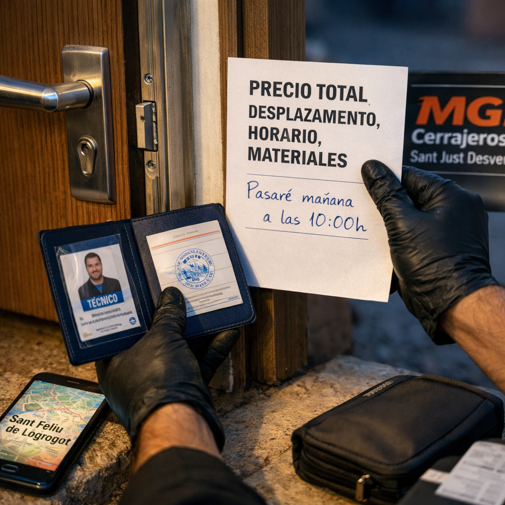 Donde contratar un servicio de cerrajeria urgente en Sant Feliu de Llobregat: manos con documentos y móvil en puerta. Donde contratar un servicio de cerrajeria urgente en Sant Feliu de Llobregat: manos con documentos y móvil en puerta.